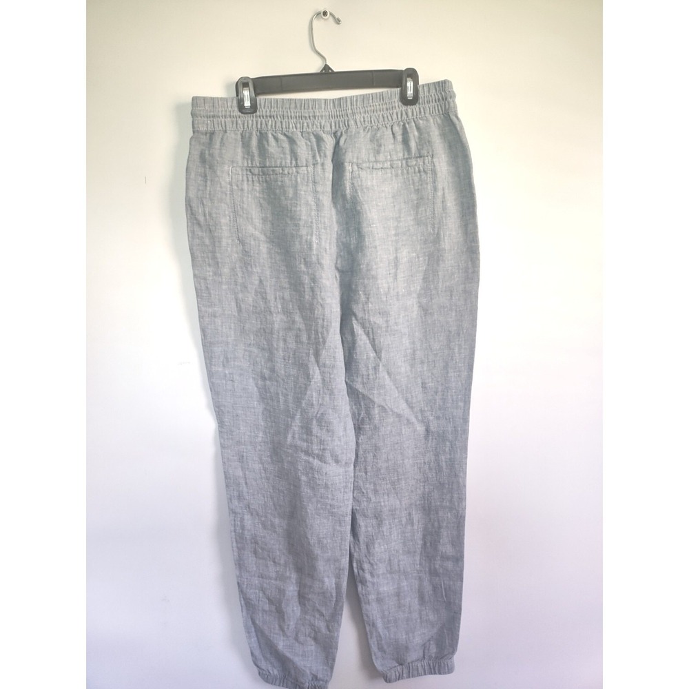 New Athleta 100% Linen Joggers Pants 16 Chambray Blue Travel NWT Vacation Cruise - Picture 6 of 13